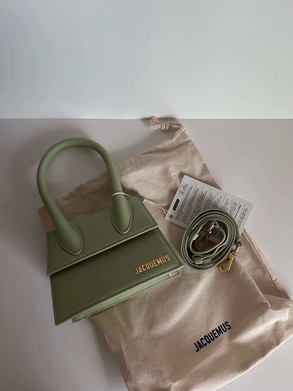 Jacquemus Mini Top-Handle Bag in Pistachio - Picture 2 of 5